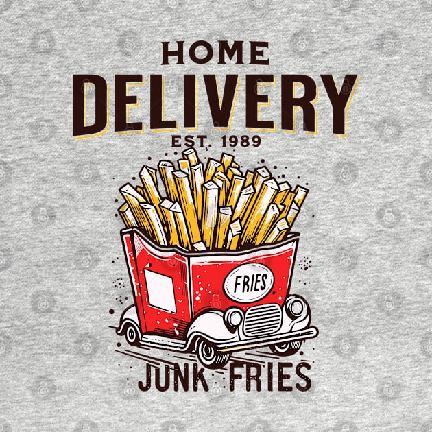 Print Design Vintage junk fries, retro design funny by Casually Fashion Store